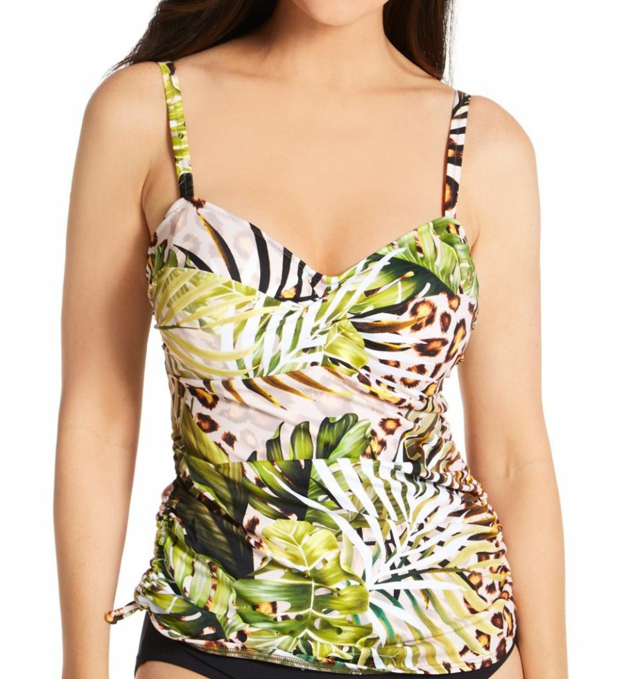 Fantasie * | Sales Fantasie Kabini Oasis Twist Front Tankini Swim Top Fs2154 Multi