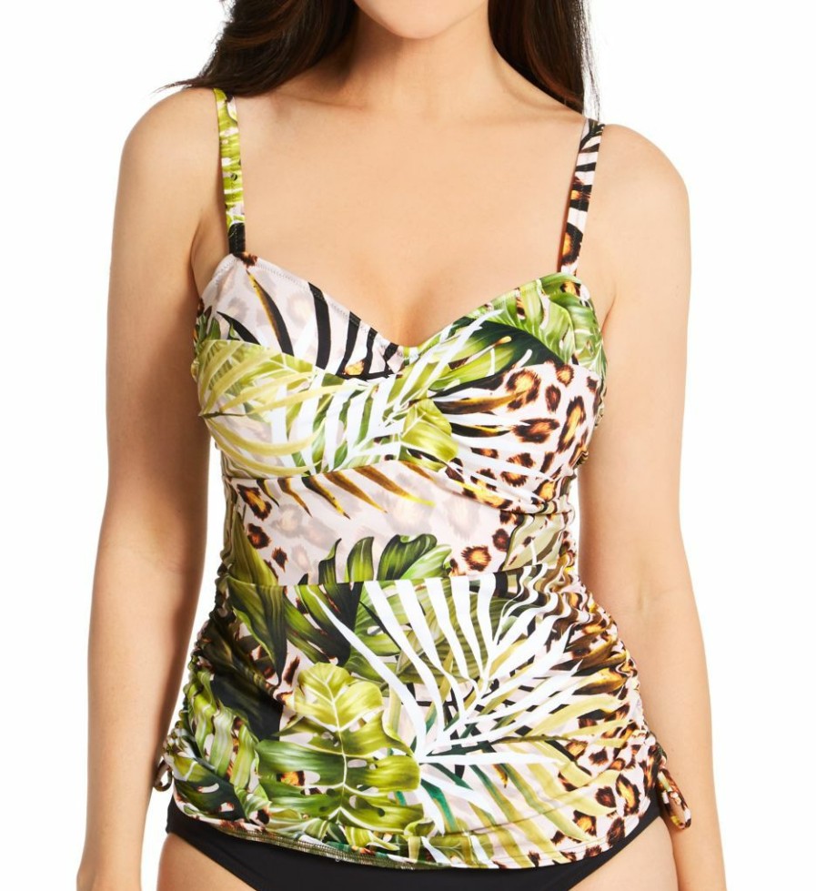 Fantasie * | Sales Fantasie Kabini Oasis Twist Front Tankini Swim Top Fs2154 Multi