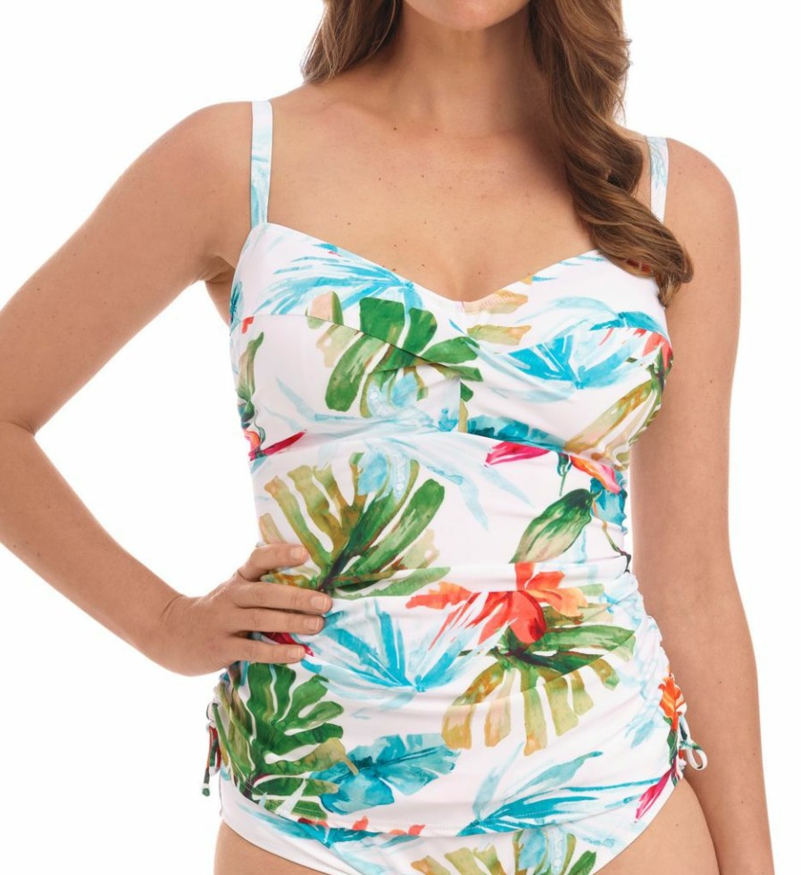 Fantasie * | Flash Sale Fantasie Kiawah Island Underwire Twist Tankini Swim Top Fs1254 Aquamarine