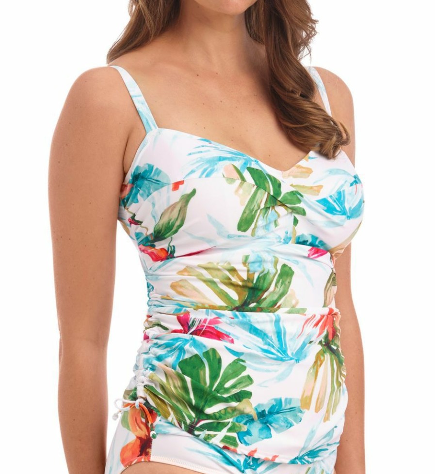 Fantasie * | Flash Sale Fantasie Kiawah Island Underwire Twist Tankini Swim Top Fs1254 Aquamarine