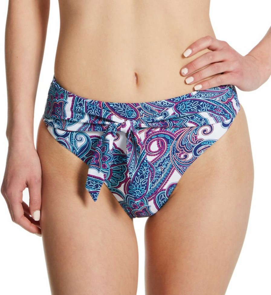 Sunsets * | New Sunsets Regatta Paisley Tessa Tie High Rise Swim Bottom 29Brp Regattapaisley