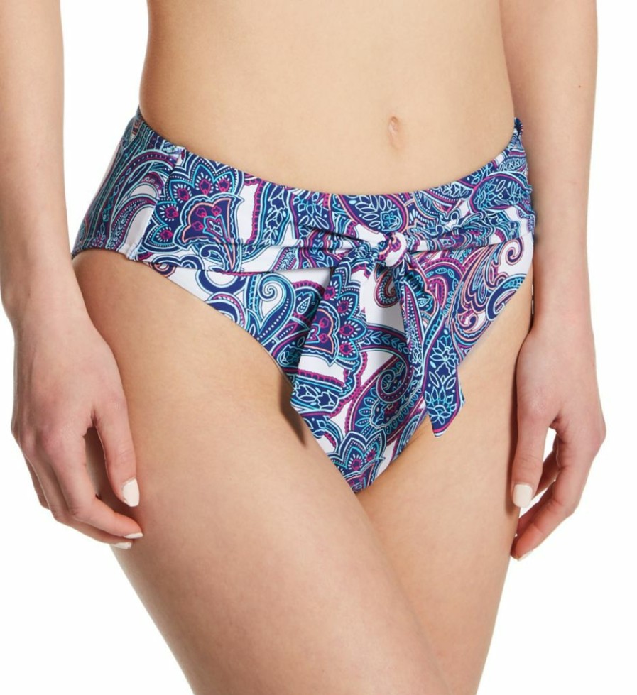 Sunsets * | New Sunsets Regatta Paisley Tessa Tie High Rise Swim Bottom 29Brp Regattapaisley