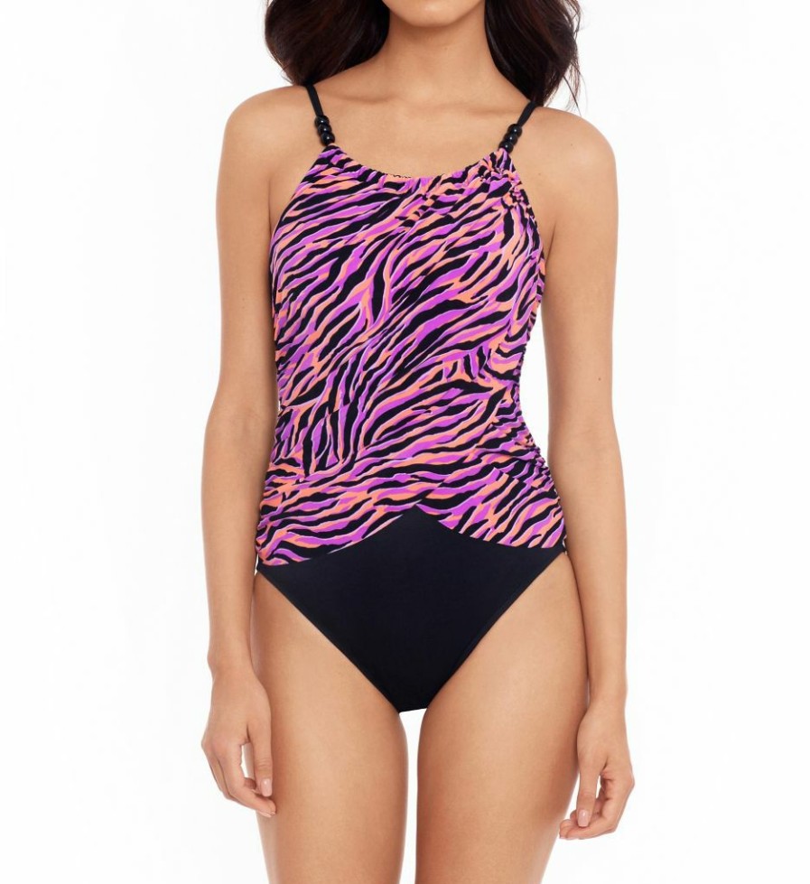 Swimwear * | Less Expensive Magicsuit Wild Life Lisa One Piece Swimsuit 6010155 Black/Multi