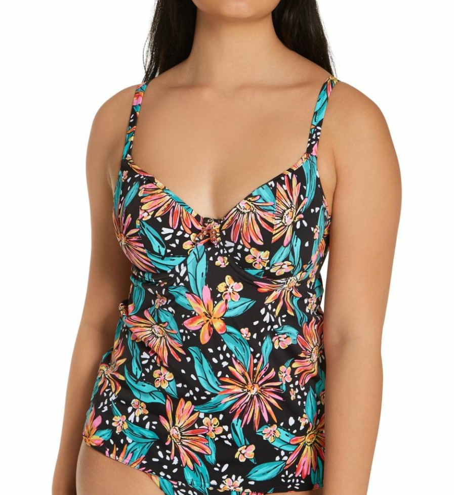 Freya * | Exclusive Design Freya Wild Daisy Underwire Plunge Tankini Swim Top As7035 Multi