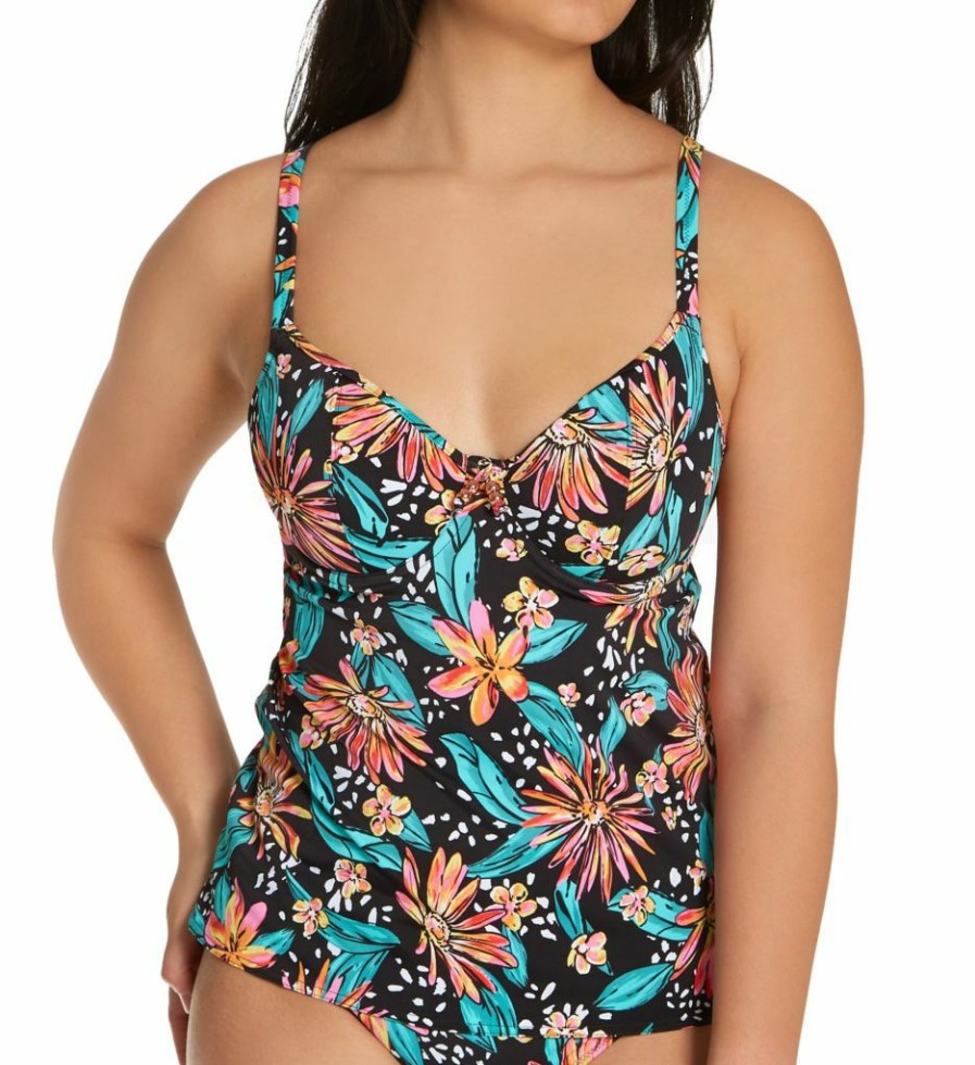 Freya * | Exclusive Design Freya Wild Daisy Underwire Plunge Tankini Swim Top As7035 Multi