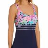 Swimwear * | Fashionable Beach House Between The Lines Julie Tankini Swim Top H55950 Admiral