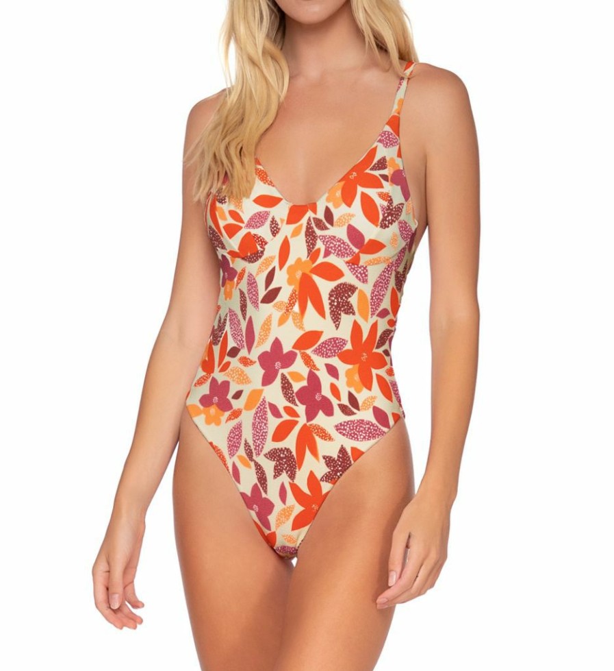 Swim Systems * | Sales Swim Systems Pressed Petals Jane One Piece Swimsuit P116Pp Pressedpetals