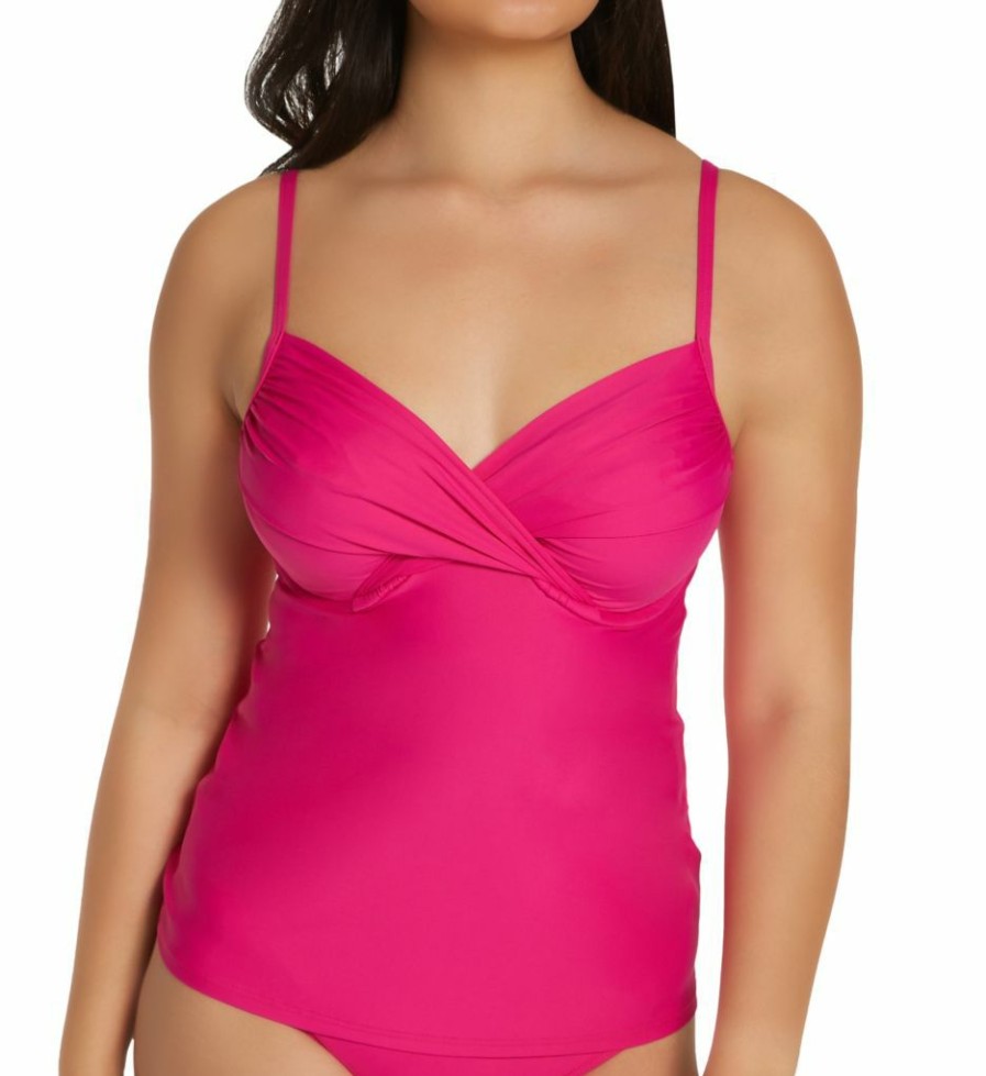 Sunsets * | Excellent Sunsets Crossroads Tankini Underwire Swim Top 79P Pitaya