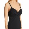 Swimwear * | Classical Leilani Solids Gemini Tankini Swim Top A720070 Black