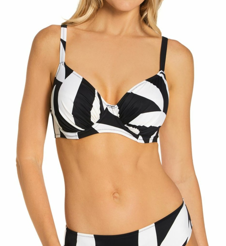 Fantasie * | Less Expensive Fantasie Ile De Re Underwire Full Cup Bikini Swim Top Fs0901 Blackcream