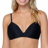 Raisins * | Fashionable Raisins Tavarua Solids Newport Bra Swim Top E710021 Black