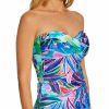 Swimwear * | Best Sale La Blanca Palm Opulence Twist Bandini Swim Top Lb1Jj85 Multi