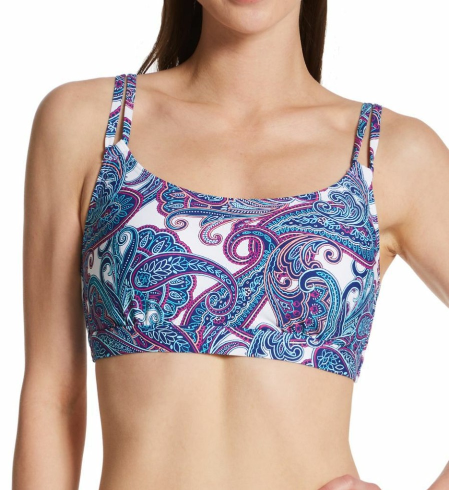 Sunsets * | Less Expensive Sunsets Regatta Paisley Taylor Bralette Swim Top 56Rp Regattapaisley