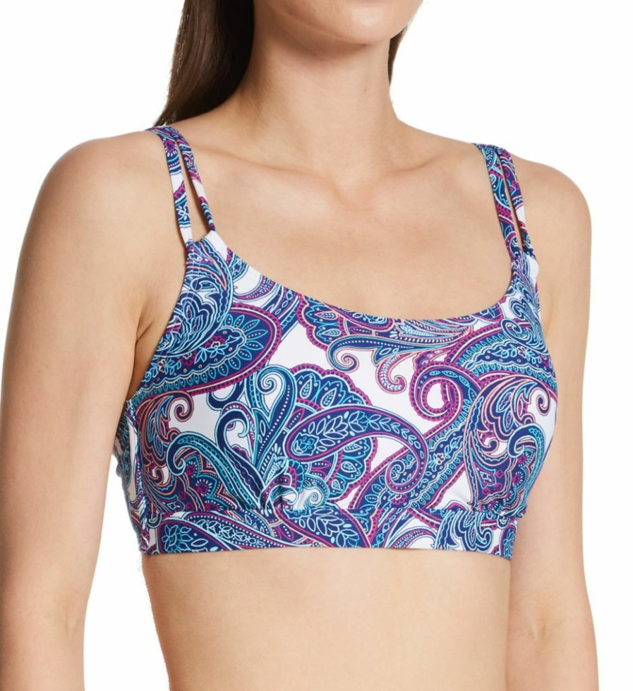 Sunsets * | Less Expensive Sunsets Regatta Paisley Taylor Bralette Swim Top 56Rp Regattapaisley