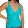 Sunsets * | Exclusive Design Sunsets Seaside Aqua Forever Tankini Swim Top 77Sa Seasideaqua