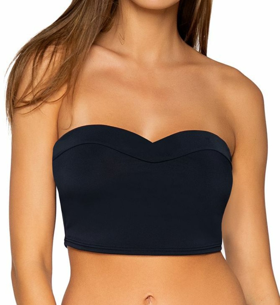 Sunsets * | Flash Sale Sunsets Waverly Bandeau Swim Top 66T Black