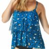 Swimwear * | Excellent Coco Reef Antibes Leopard True Mesh Layer Tankini Swim Top U76425 Trueblue