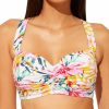 Swimwear * | Exclusive Bleu Rod Beattie Beachy Keen Shirred Underwire Bandeau Swim Top B21179D Multi