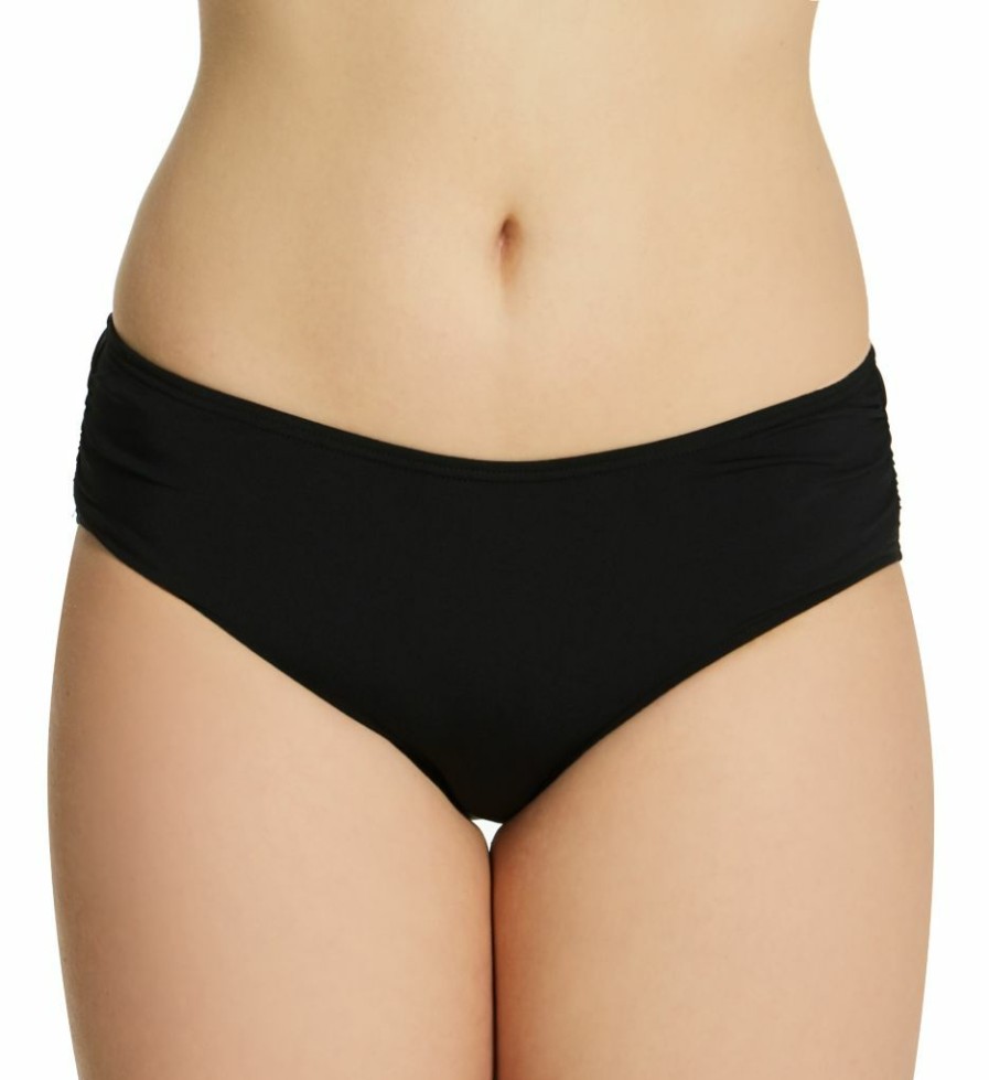 Swimwear * | Online Discount Coco Reef Classic Solids Side Shirred Swim Bottom U95642