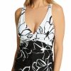 Swimwear * | Reliable Quality La Blanca Moonlit Silhouette Twist Front Tankini Swim Top Lb2Ck68 Black