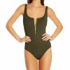 Swimwear * | Discount Anita Coconut Beach Elouise One Piece Swimsuit 7744 Olivegreen