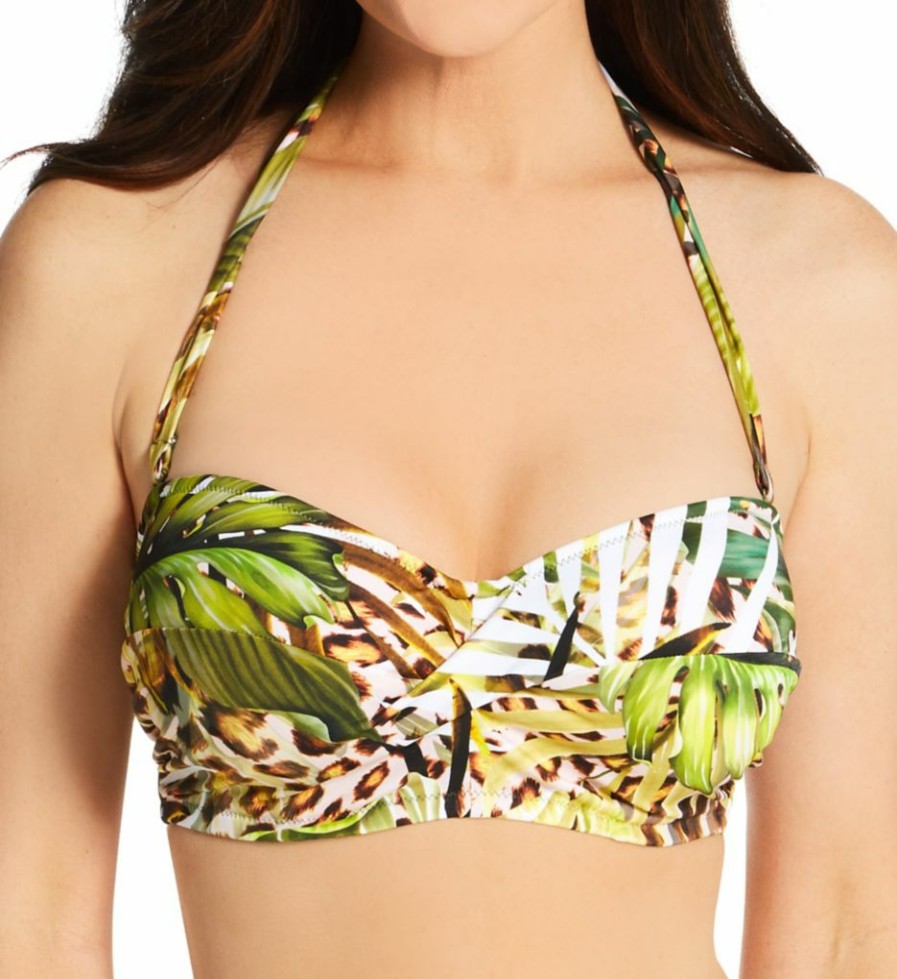 Fantasie * | 100% Guarantee Fantasie Kabini Oasis Underwire Twist Bandeau Swim Top Fs2109 Multi