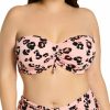 Swimwear * | Exclusive Design Elomi Kambuku Underwire Bandeau Bikini Swim Top Es0210 Pink