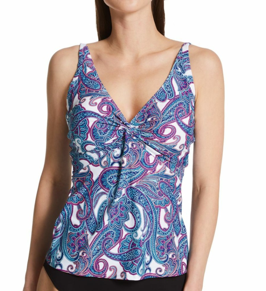 Sunsets * | Sales Sunsets Regatta Paisley Forever Tankini Swim Top 77Rp Regattapaisley