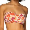 Swim Systems * | Exclusive Design Swim Systems Pressed Petals Bridget Bandeau Swim Top T525Pp Pressedpetals