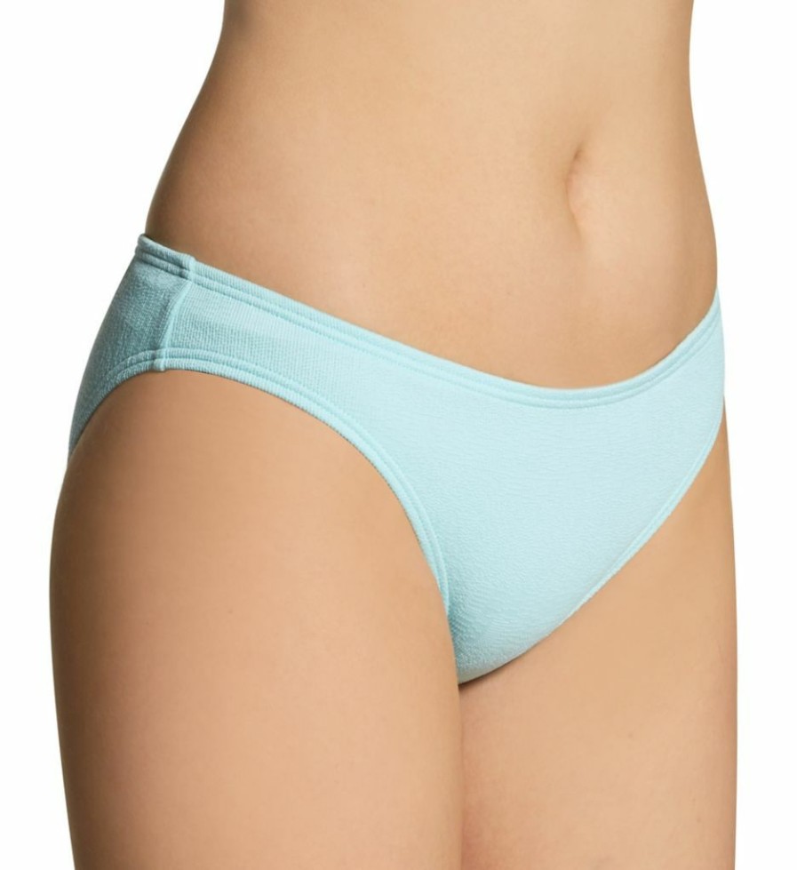 Swimwear * | New Vince Camuto Marea Texture Classic Bikini Swim Bottom V85523 Coastalblue