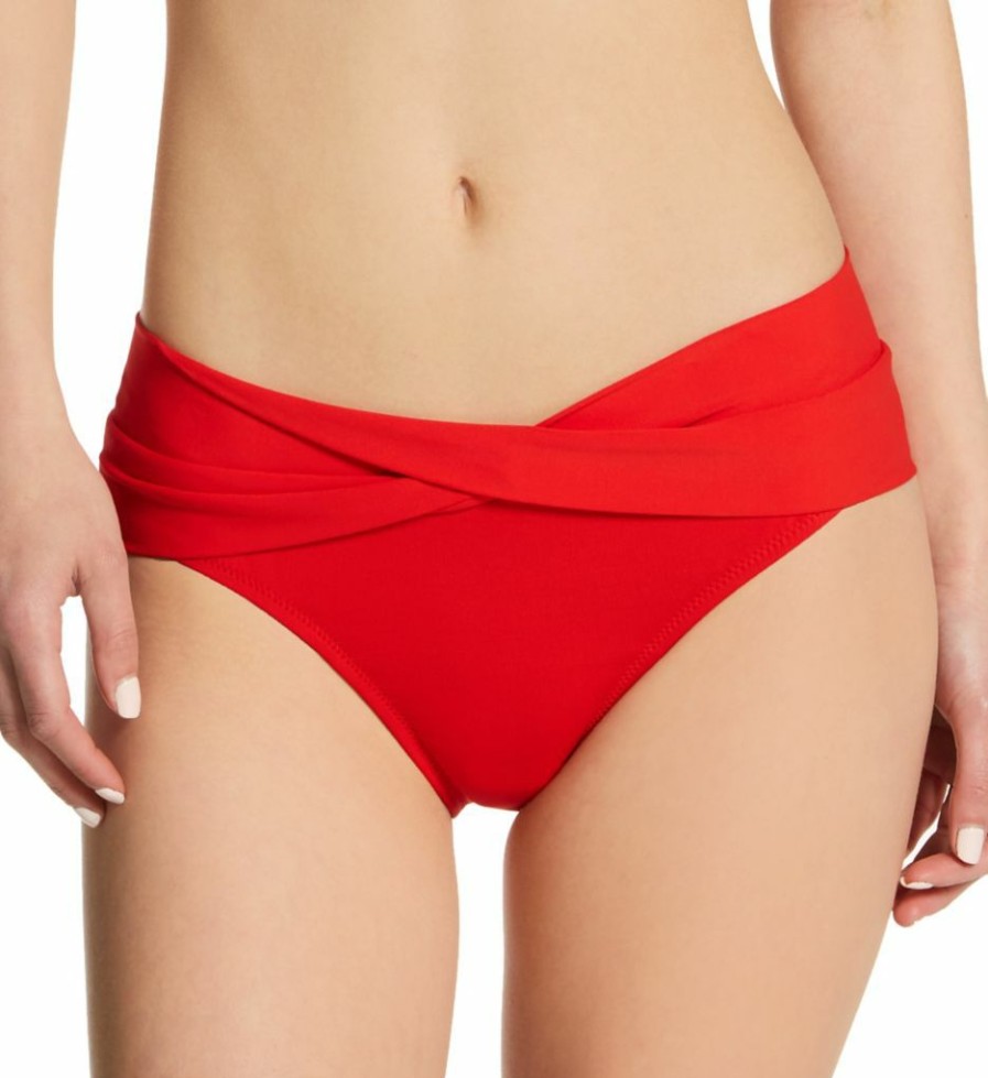 Swimwear * | Shop New Robin Piccone Ava Twist Brief Swim Bottom 181766