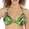 Freya * | Exclusive Design Freya Jungle Oasis Underwire Bandless Halter Swim Top As6842 Cassis