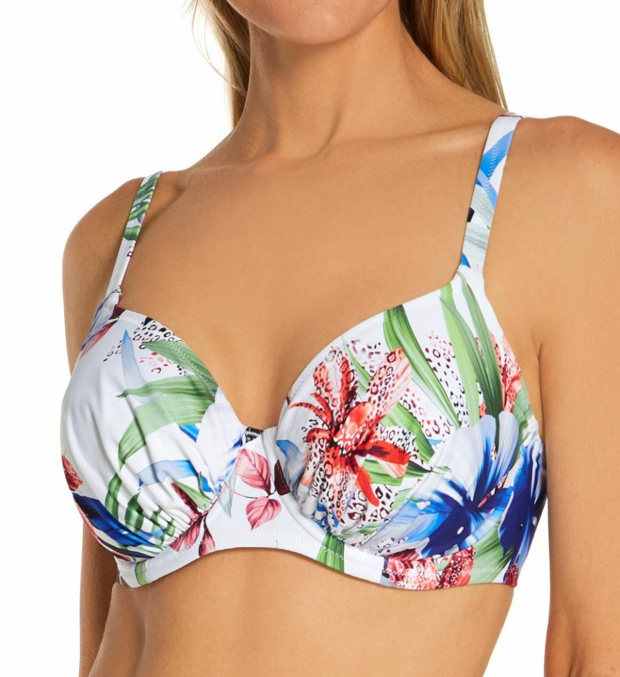 Fantasie * | Reliable Quality Fantasie Santa Catalina Underwire Full Cup Bikini Swim Top Fs0001 Bluedepths