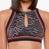 Swimwear * | Excellent Sanctuary Here Kitty Kitty Keyhole High Neck Swim Top Hk21111 Black