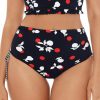 Swimwear * | Sales Skinny Dippers Fruiti Tutti Transformer Reversible Swim Bottom 6533344 Black