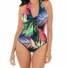 Swimwear * | Classical Skinny Dippers Bright Lights Sirene Halter One Piece Swimsuit 6533338 Multi