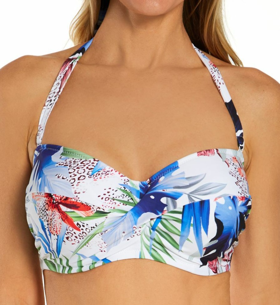 Fantasie * | Special Fantasie Santa Catalina Underwire Twist Bandeau Swim Top Fs0009 Bluedepths