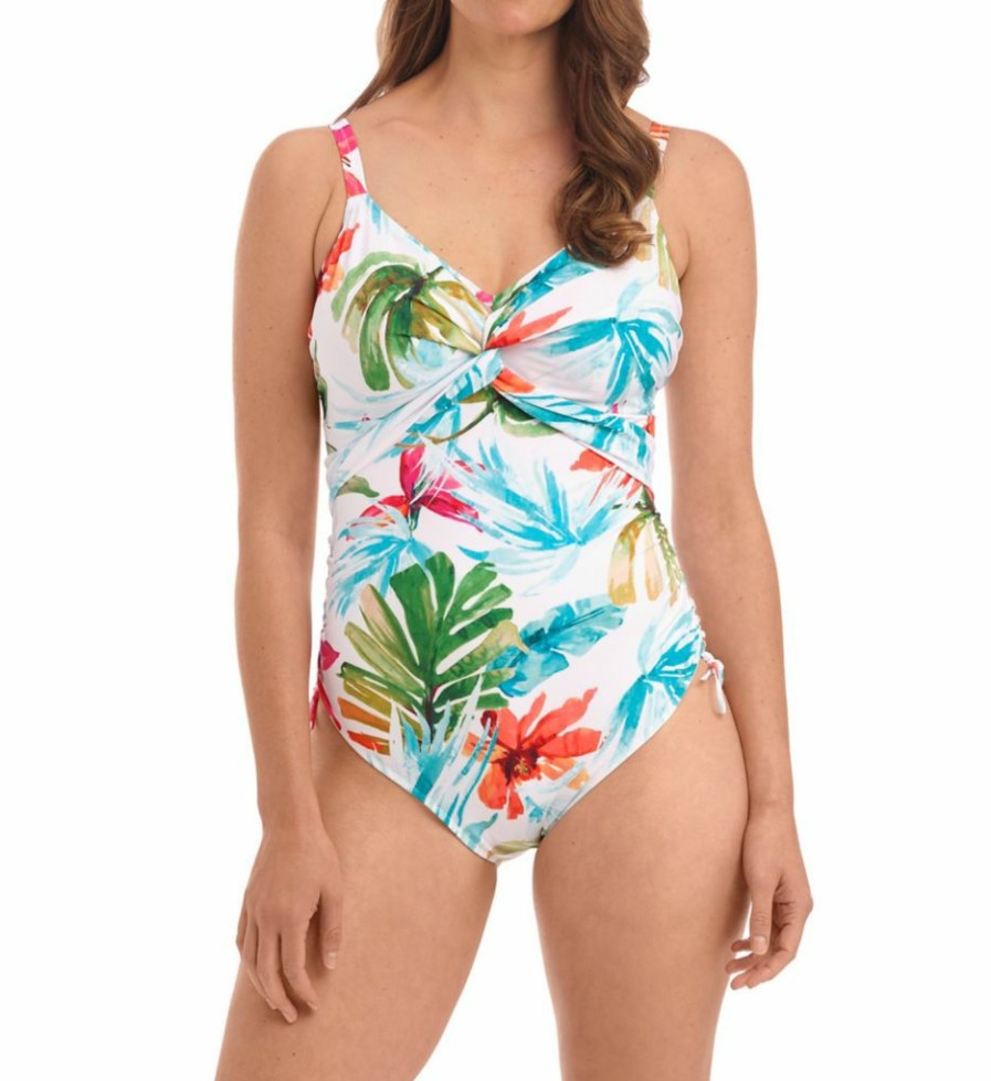 Fantasie * | Fashionable Fantasie Kiawah Island Underwire Twist One Piece Swimsuit Fs1231 Aquamarine