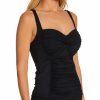 Swimwear * | Shop New La Blanca Island Goddess Twist Bandeaukini Swim Top Lb1Ig71 Black