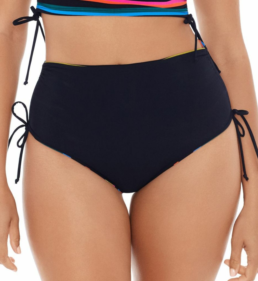 Swimwear * | Best Sale Skinny Dippers Blinky Transformer Reversible Swim Bottom 6533334 Black