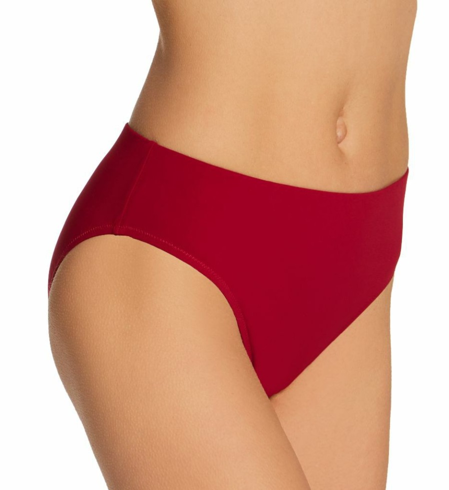 Swimwear * | Best Sale Profile By Gottex Tutti Frutti Classic Mid Rise Swim Bottom Tt1P54 Ruby