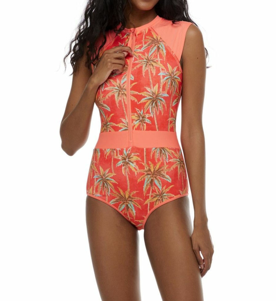 Swimwear * | Best Sale Body Glove Balata Garden Stand Up Paddle Swimsuit 567762 Sunset