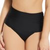 Swimwear * | Discount Pour Moi Space Control High Waist Brief Swim Bottom 36006 Black