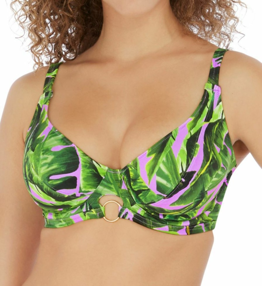 Freya * | 100% Guarantee Freya Jungle Oasis Underwire Bikini Swim Top As6840 Cassis