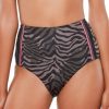 Swimwear * | New Sanctuary Here Kitty Kitty High Rise Swim Bottom Hk21511 Black