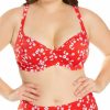 Swimwear * | Fashionable Elomi Plain Sailing Underwire Sweetheart Bikini Swim Top Es7272 Redfloral