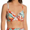 Fantasie * | Exclusive Fantasie Bamboo Grove Underwire Gathered Full Cup Swim Top Fs1601 Jet