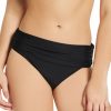 Swimwear * | Exclusive Design Pour Moi Space Fold Over Brief Swim Bottom 36042 Black