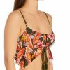 Swimwear * | Fashionable Sanctuary Organic Botanic Hanky Cut Bralette Swim Top Ob21104 Fatiguegreen