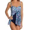 Swimwear * | Special Profile By Gottex Snake Charm Bandeau One Piece Swim Dress Sc2045 Multiblue